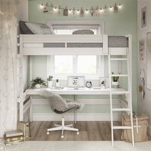 Full Size Loft Bed With A Desk